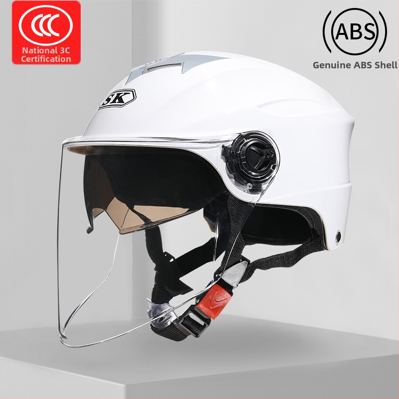 Cască semi-jet pentru motociclete electrice, ABS, certificat 3C, vară, pentru navetă