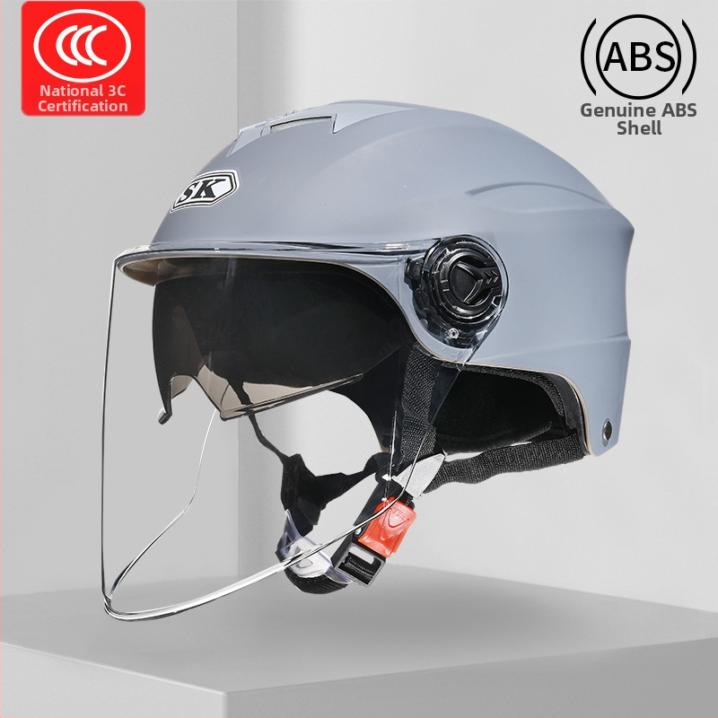 Cască semi-jet pentru motociclete electrice, ABS, certificat 3C, vară, pentru navetă