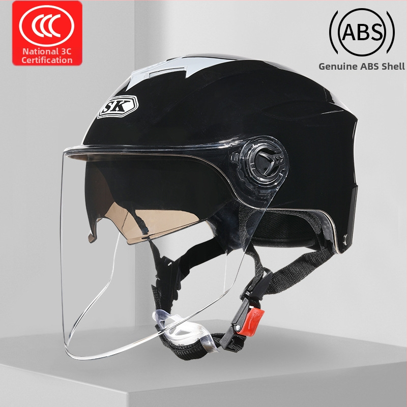 Cască semi-jet pentru motociclete electrice, ABS, certificat 3C, vară, pentru navetă