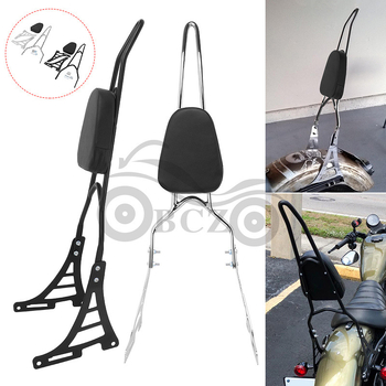 BCZMT 883 Pointed Bow Backrest pentru motocicletă cu suport de bagaje spate și spătar pentru pasager, Harley-Davidson 883 XL1200 (2004–2013)
