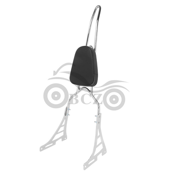 BCZMT 883 Pointed Bow Backrest pentru motocicletă cu suport de bagaje spate și spătar pentru pasager, Harley-Davidson 883 XL1200 (2004–2013)