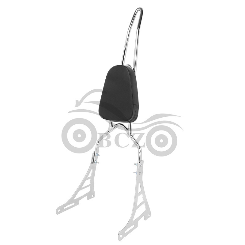 BCZMT 883 Pointed Bow Backrest pentru motocicletă cu suport de bagaje spate și spătar pentru pasager, Harley-Davidson 883 XL1200 (2004–2013)