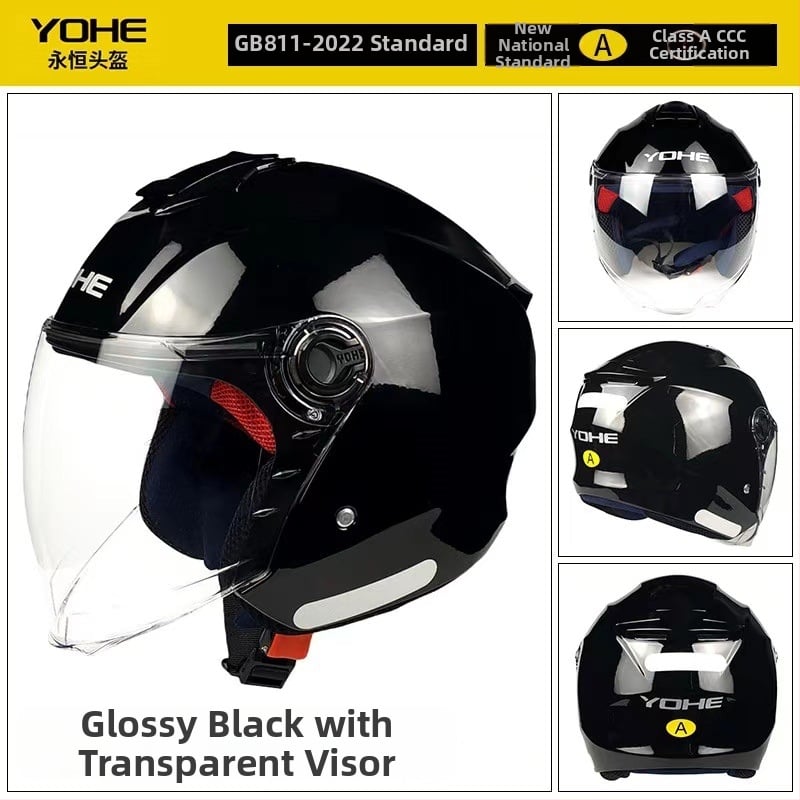 Casca Eternal 877, material ABS, cască pentru motocicletă 3/4, certificare GB811-2022A, cod 3C 2023011105581693, potrivită pentru motociclete electrice