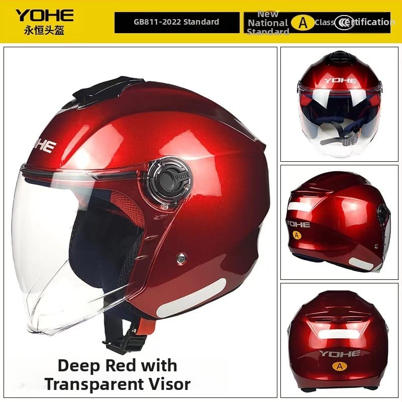 Casca Eternal 877, material ABS, cască pentru motocicletă 3/4, certificare GB811-2022A, cod 3C 2023011105581693, potrivită pentru motociclete electrice