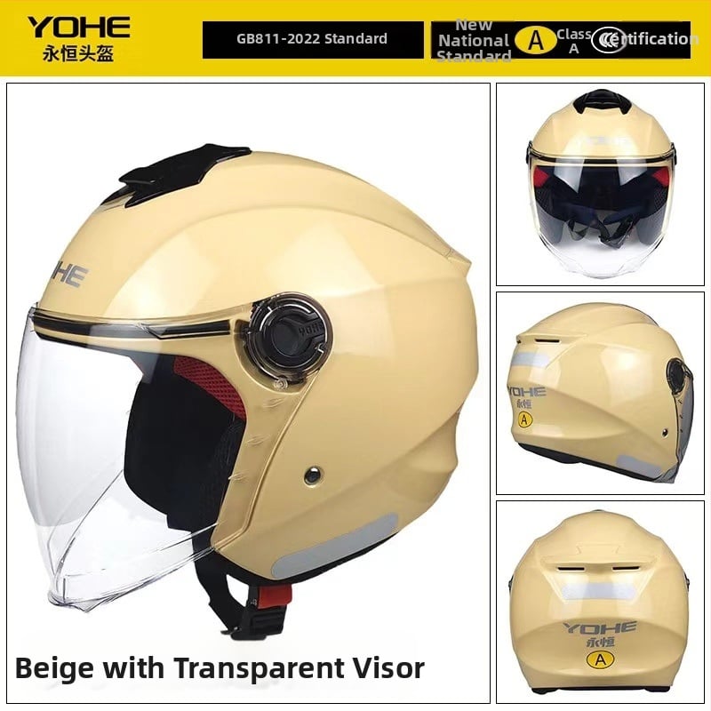 Casca Eternal 877, material ABS, cască pentru motocicletă 3/4, certificare GB811-2022A, cod 3C 2023011105581693, potrivită pentru motociclete electrice