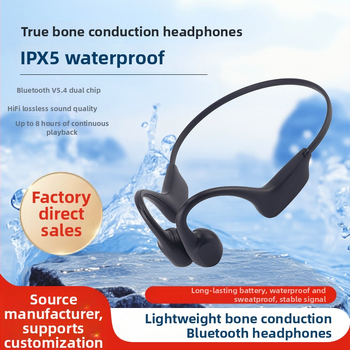 Bezdrôtové slúchadlá s kosťovým vedením na behanie, s háčikom na ucho, Bluetooth 5.4, IPX5, výdrž batérie viac než 8 hodín