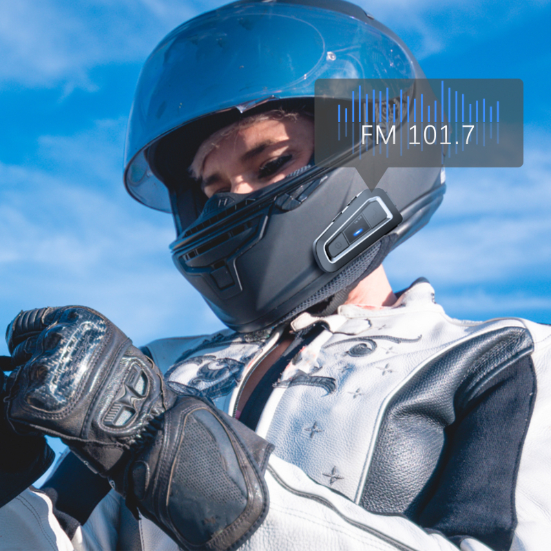 TK-X2 privatni model motociklistički headset za kacigu s interkomom — domet 1000 m, Bluetooth 5.0, vodootporan, otporan na prašinu, stereo za oba uha