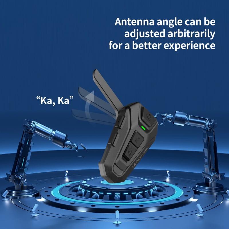 Interkom za kacigu motocikla Bluetooth 5.2, doseg 1000 m, trajanje baterije 30 h, vodootporan, zvuk 3D