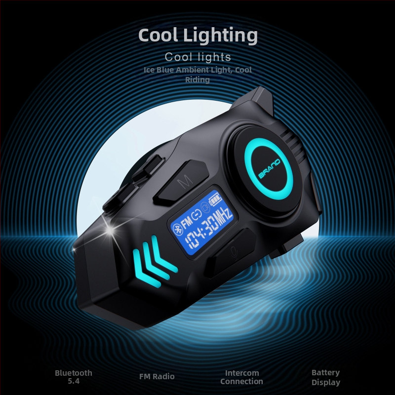 K09 real-time interkom pre prilbu s Bluetooth slúchadlom na motocykel s dlhou výdržou batérie