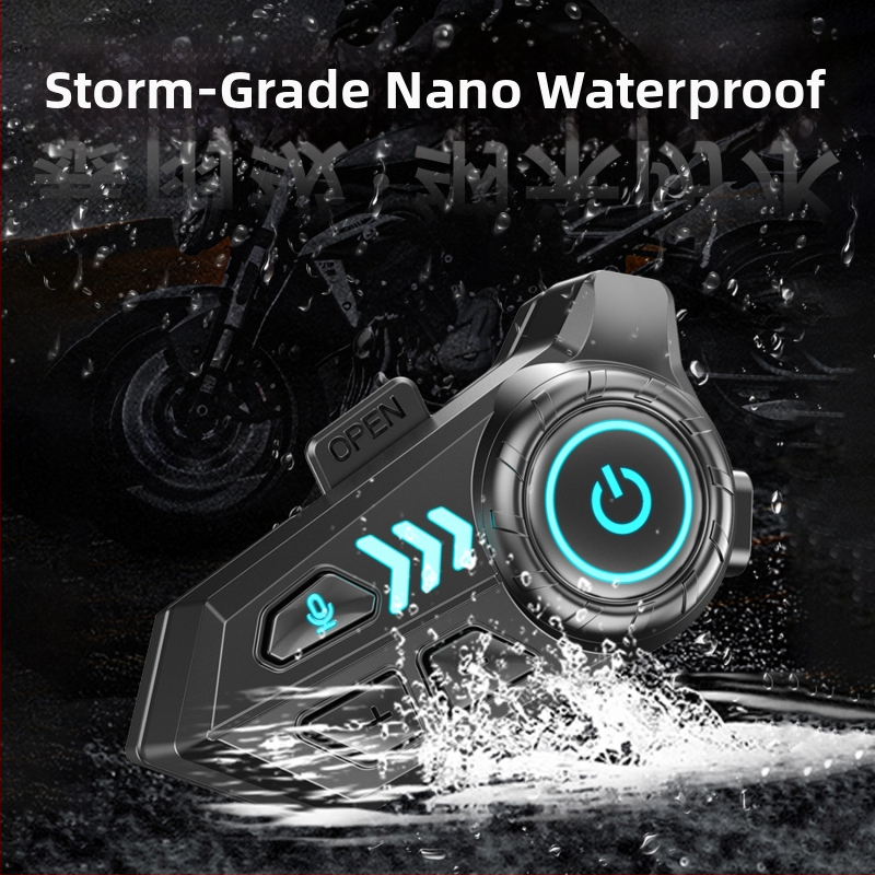 Slúchadlo Bluetooth do prilby pre motocyklistov — nepremokavé, dlhá výdrž batérie, vstavaný mikrofón, interkom pre prilby s plným tvárom