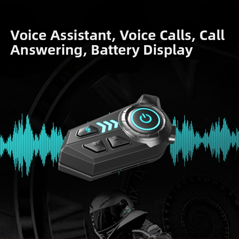 Slúchadlo Bluetooth do prilby pre motocyklistov — nepremokavé, dlhá výdrž batérie, vstavaný mikrofón, interkom pre prilby s plným tvárom