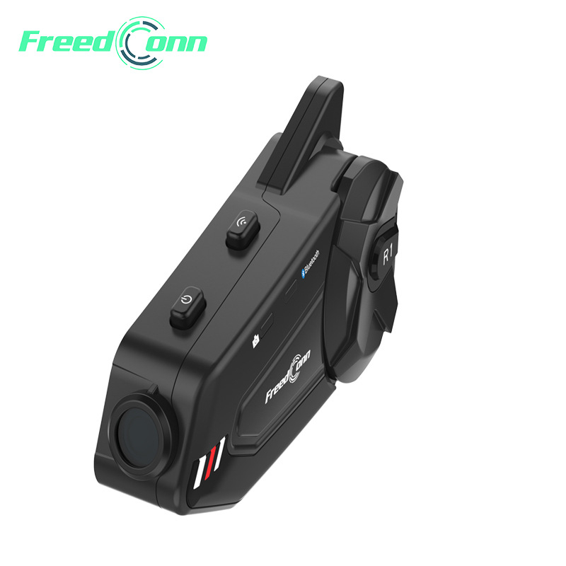 FREEDCONN Bluetooth slušalica za kacigu motocikla s NFC, glasovno upravljanje, Bluetooth 5.0, Qualcomm čip, višepovezivanje