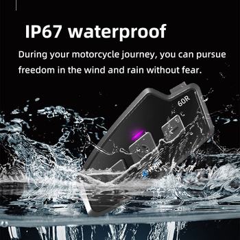 PHXIN Mesh interkom za 32 korisnika na motociklističkoj kacigi s ugrađenim Bluetooth slušalicom, polu-lice kaciga, smanjenje buke, Bluetooth 5.0