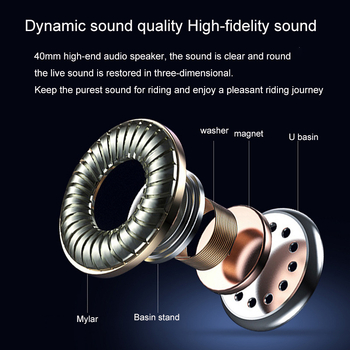 PHXIN Mesh interkom za 32 korisnika na motociklističkoj kacigi s ugrađenim Bluetooth slušalicom, polu-lice kaciga, smanjenje buke, Bluetooth 5.0