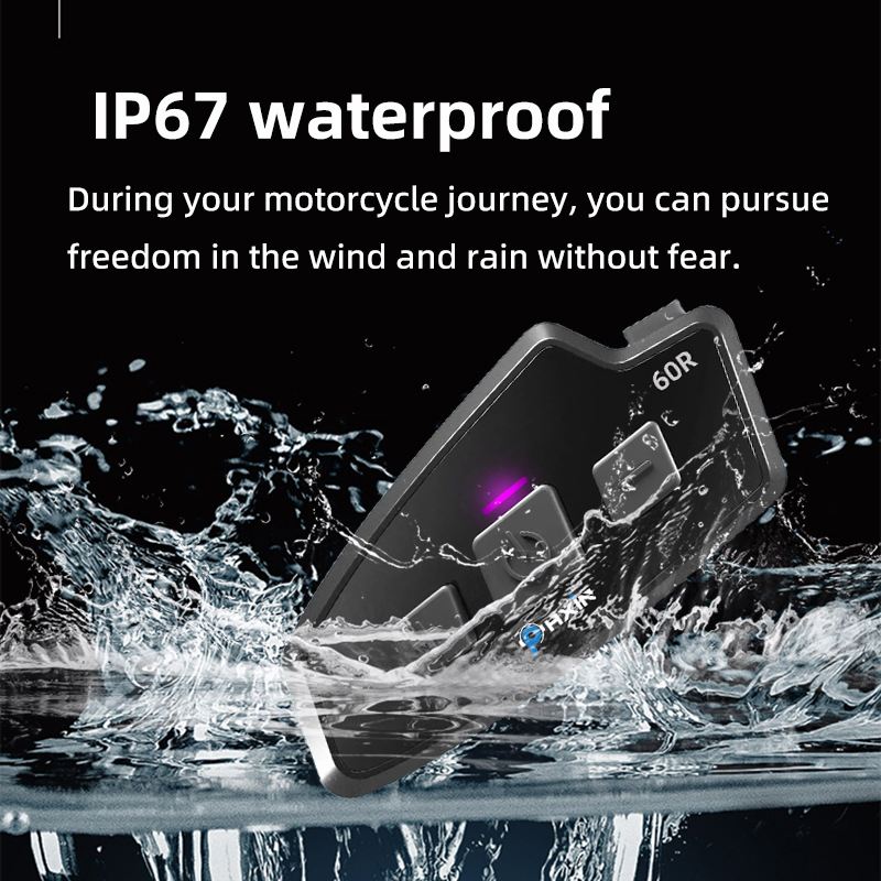 PHXIN Mesh interkom za 32 korisnika na motociklističkoj kacigi s ugrađenim Bluetooth slušalicom, polu-lice kaciga, smanjenje buke, Bluetooth 5.0