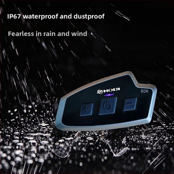 MODI 60R Motocyklové interkom slúchadlo Bluetooth 5.1, dosah 1000 m, vodeodolné, One-Touch networking, hudba a ovládanie hlasom