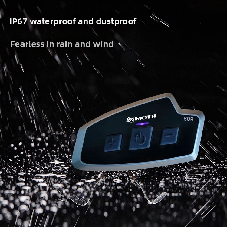 MODI 60R Motocyklové interkom slúchadlo Bluetooth 5.1, dosah 1000 m, vodeodolné, One-Touch networking, hudba a ovládanie hlasom