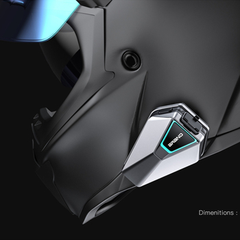 Bežični headset za kacigu za potpuno lice motocikla — Bluetooth 5.0, pozivi bez ruke, reprodukcija glazbe, redukcija šuma, stereo, doseg 500 m