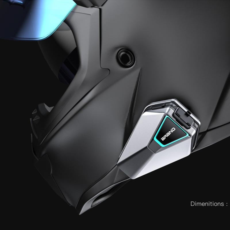 Bežični headset za kacigu za potpuno lice motocikla — Bluetooth 5.0, pozivi bez ruke, reprodukcija glazbe, redukcija šuma, stereo, doseg 500 m