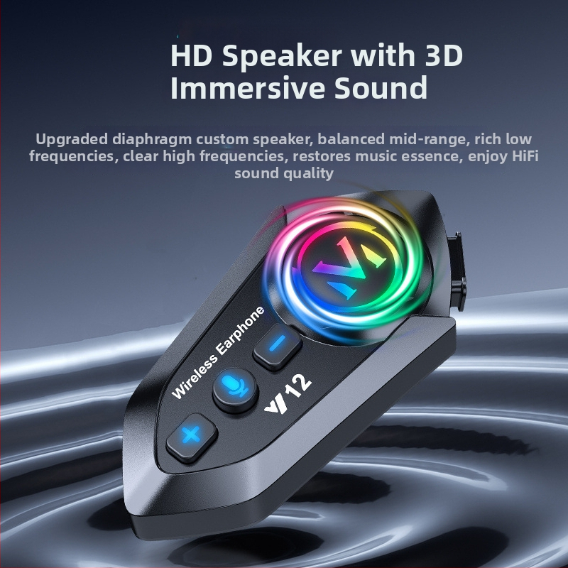Bluetooth slúchadlo do prilby – obojstranné stereo, BT 5.0, dosah 10 m, 13 h batéria, dvojité spárovanie s telefónmi