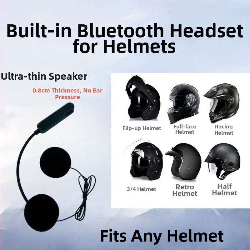 Príslušenstvo prilby pre elektrický motocykel s integrovaným Bluetooth slúchadlom, Bluetooth 5.0, dosah 10 m, stereo zvuk, 10 hodín batérie