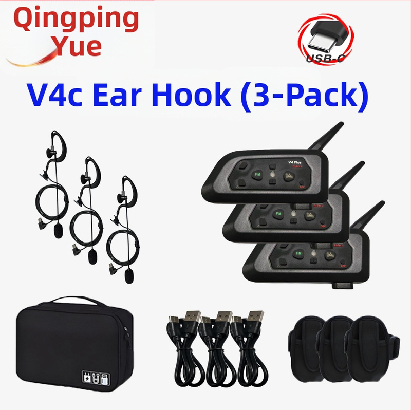 Interkom slúchadlo pre futbalového rozhodcu - Bluetooth 5.0, Nepremokavé, Tlmenie šumu, Dosah 800 m, Výdrž batérie 12 h