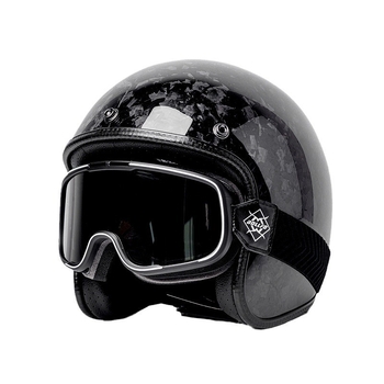 Cască de motocicletă din fibră de carbon 3/4, stil retro american, Huanshou, pentru adulți, călătorii, certificat 3C