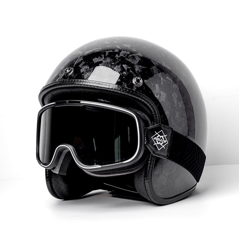 Cască de motocicletă din fibră de carbon 3/4, stil retro american, Huanshou, pentru adulți, călătorii, certificat 3C