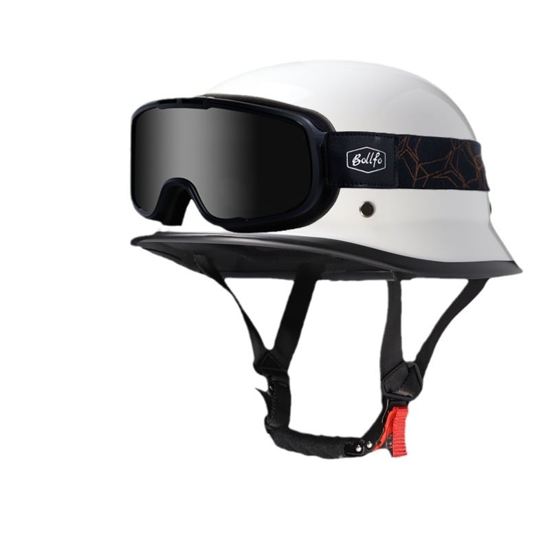 Casca de motocicletă tip semi-jet cu design retro, ABS, certificare 3C, pentru adulți, utilizare pe tot timpul anului