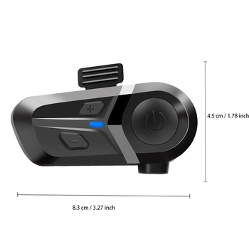 Bluetooth slušalica za motorističku kacigu — dvostrano stereo, Bluetooth 5.3, domet 100 m, baterija 15 h, vodootporna i prašini otporna, glazba i hands-free pozivi
