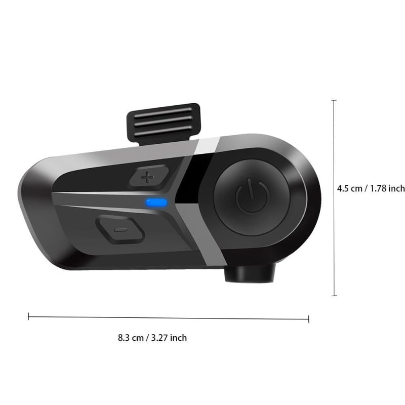 Bluetooth slušalica za motorističku kacigu — dvostrano stereo, Bluetooth 5.3, domet 100 m, baterija 15 h, vodootporna i prašini otporna, glazba i hands-free pozivi
