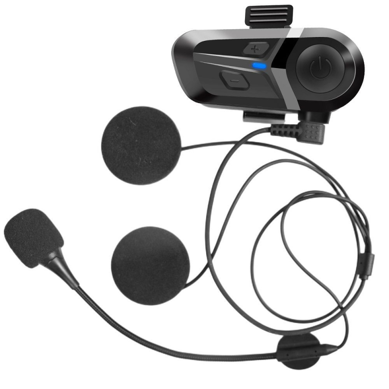 Bluetooth slušalica za motorističku kacigu — dvostrano stereo, Bluetooth 5.3, domet 100 m, baterija 15 h, vodootporna i prašini otporna, glazba i hands-free pozivi
