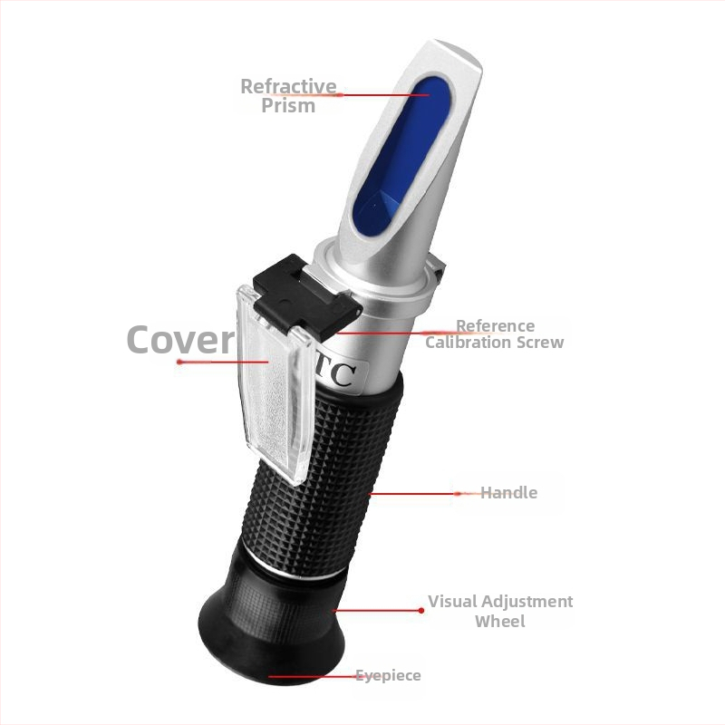 HT515-2ATC Refractometru de bere pentru homebrew – măsurător de concentrație, măsurător de zahăr, tester pentru wort