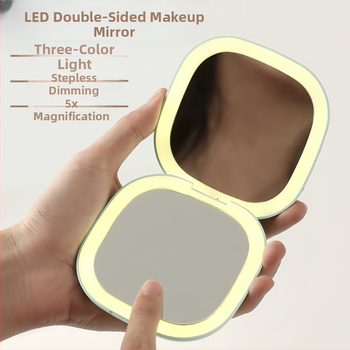 LED tükör ABS kerettel, ezüst tükör, Termékkód CSM039, Egyedi logó nyomtatás