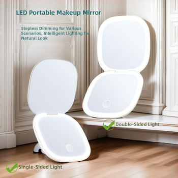 LED tükör ABS kerettel, ezüst tükör, Termékkód CSM039, Egyedi logó nyomtatás