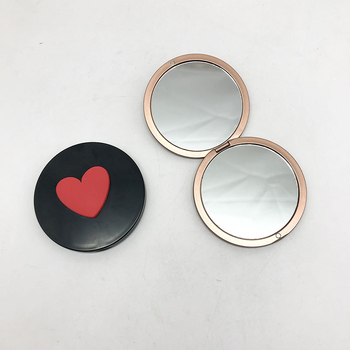 Ajándék tükör, hordozható, összecsukható, (mágneses dupla oldalú, 2x nagyítás, 7,5 cm átmérő)
