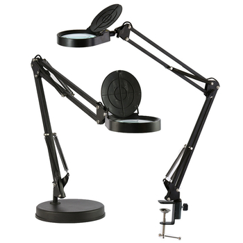 Stolna lampa s povećalom na klipsu, dvostruka namjena, metalno kućište, PD97ST, zaštita očiju