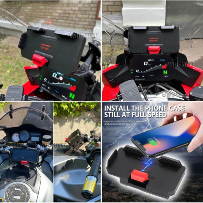 Držač navigacije za BMW motocikl s bežičnim punjenjem za R1200RT, R1250RT i R1300GS – Otilliotilli