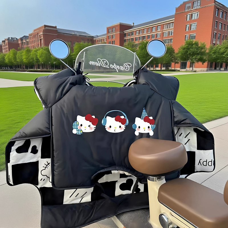 Κουβέρτα ανεμοπροστασίας με φλις επένδυση για μοτοσικλέτες και ηλεκτρικά οχήματα, πολυεστέρας, αδιάβροχη, χειμερινή χρήση