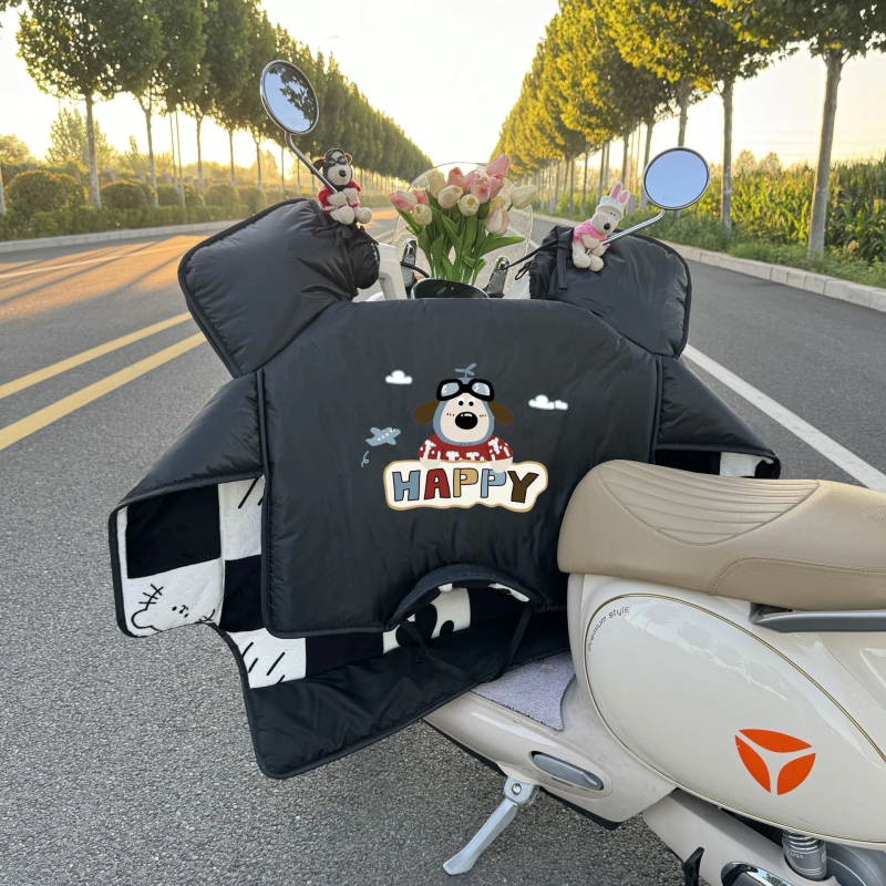 Κουβέρτα ανεμοπροστασίας με φλις επένδυση για μοτοσικλέτες και ηλεκτρικά οχήματα, πολυεστέρας, αδιάβροχη, χειμερινή χρήση