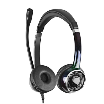 Bain FC22USB slušalice s dvostrukim mikrofonom i redukcijom šuma, USB, za testove slušanja i govora, frekvencijski raspon 100-6800 Hz, impedancija 150 Ω, osjetljivost 110±3 dB