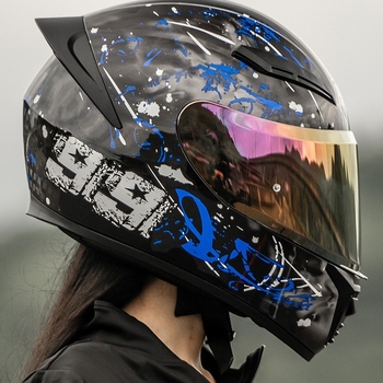 Aishi 3C certificirana kaciga za motocikl s punim licem, Bluetooth, za sve sezone