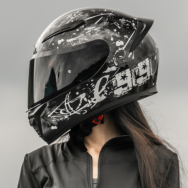 Aishi 3C certificirana kaciga za motocikl s punim licem, Bluetooth, za sve sezone