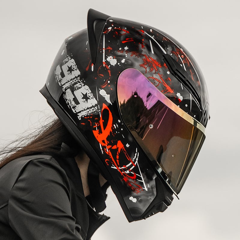 Aishi 3C certificirana kaciga za motocikl s punim licem, Bluetooth, za sve sezone