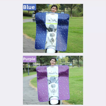 Priehľadný kryt predného veterného skla z PVC pre elektrické vozidlo — vhodný pre trojkolesové vozidlo, motorku a elektrické auto, s tlačeným logom, nie je vodeodolný