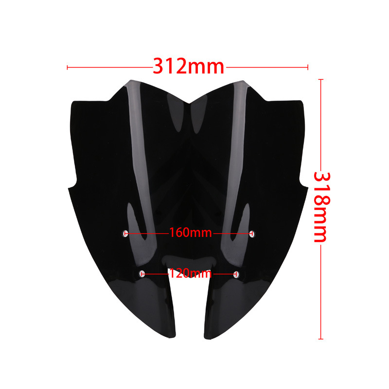 Prednji štitnik vjetrobranskog stakla Kawasaki Z800/ZR800 (2013-2015), akril, model WW019, zaštita od sunca, antirefleksivno