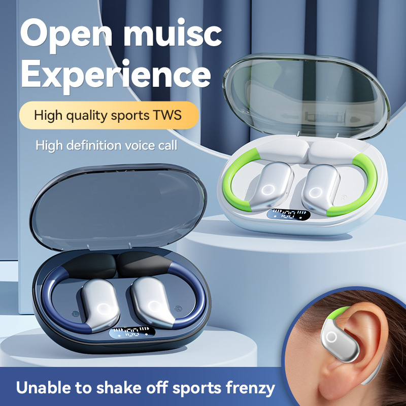 Prijenosne Open-Ear Bluetooth slušalice za sport i trčanje, bežične, Bluetooth 5.4, 4–8 sati trajanja, vodootporne