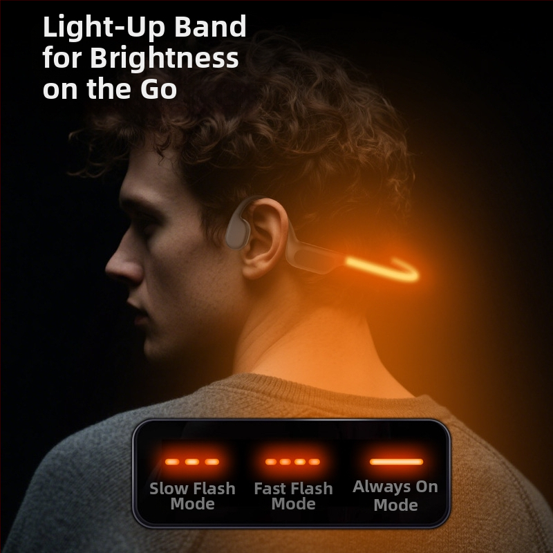 Slúchadlá s kosťovou vodivosťou IP68, Bluetooth 5.4, dosah 15 m, výdrž batérie viac než 8 hodín