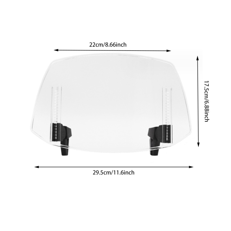 Vjetrobran motocikla MO-WS007, PC materijal, universalna kompatibilnost, anti-refleksivno, LIANG