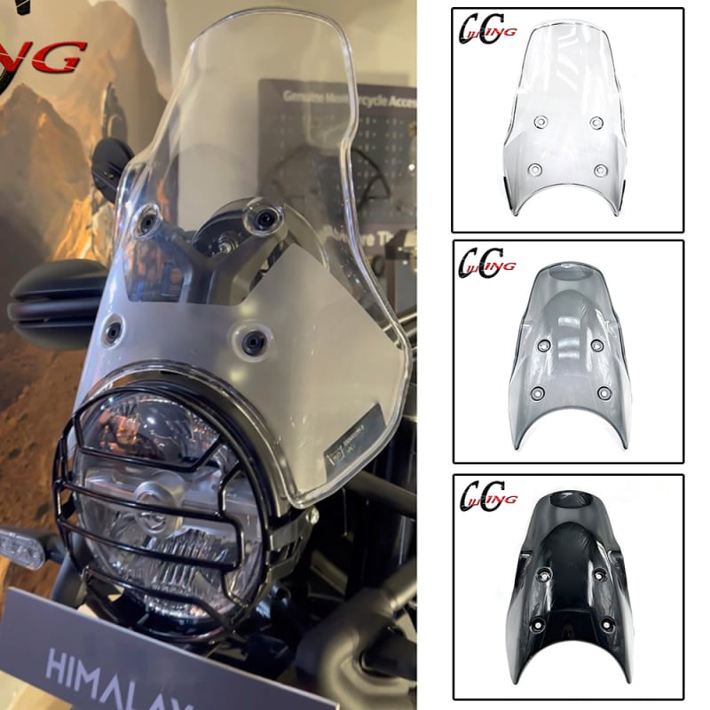 Vjetrobran za motocikl Royal Enfield Himalayan 450 (Materijal: Pcs; Primjenjivi modeli: Himalayan 450; Marka: CiuCING; Funkcije: HD, otporan na habanje, anti-refleksni; Obrada i prilagodba: Da)
